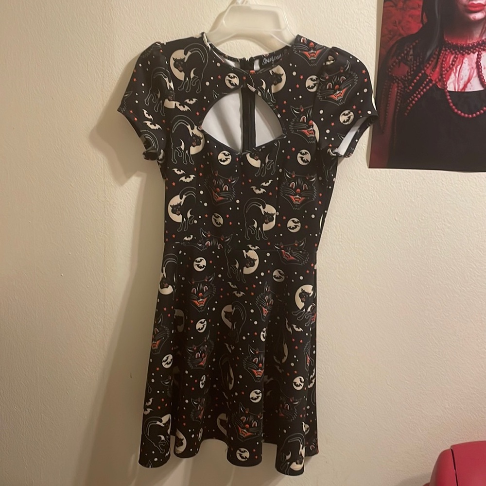 Small Halloween sour puss dress
